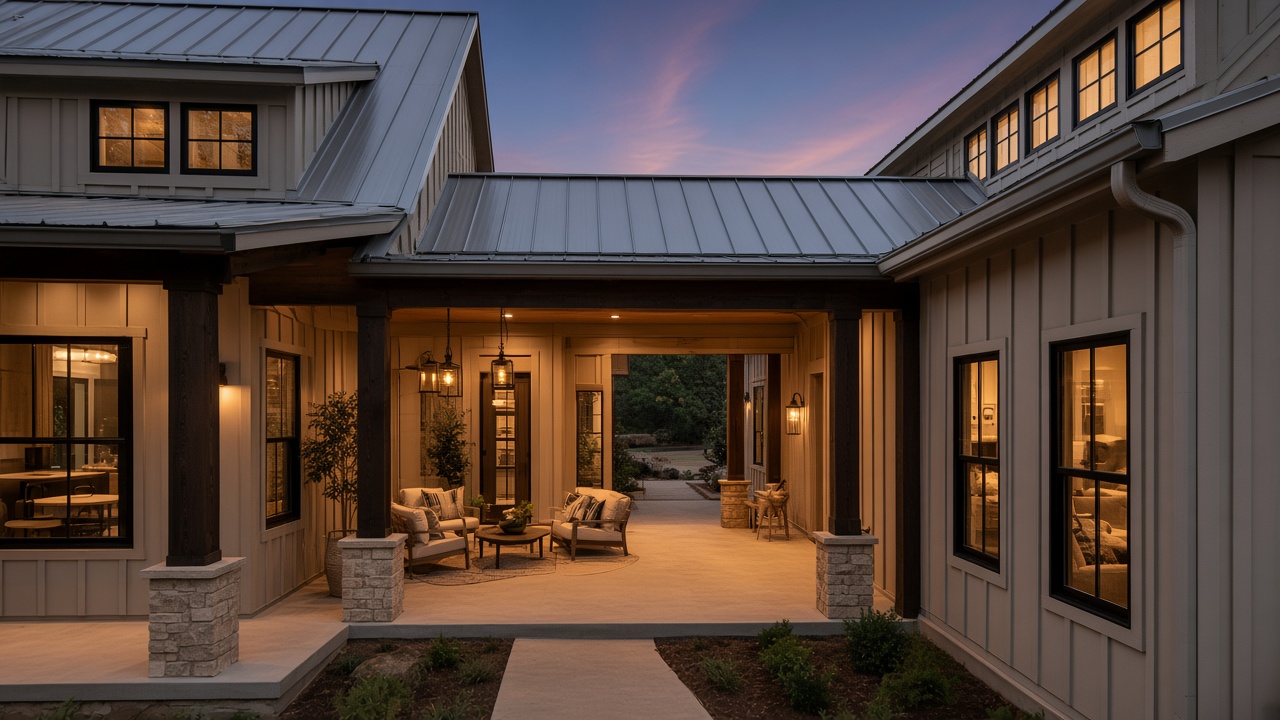 Covered Breezeway & Rear Courtyard